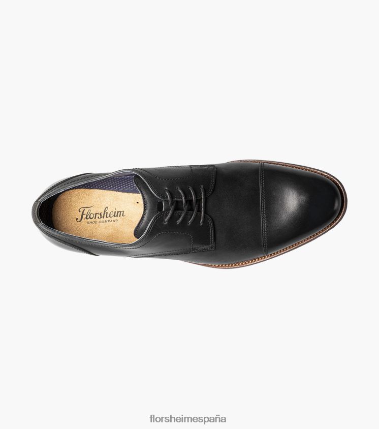 Oxford con puntera flexible Florsheim hombres LPVB4P252 calzado negro - Imagen 4