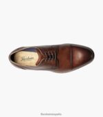 Oxford con puntera flexible Florsheim hombres LPVB4P253 calzado coñac - Imagen 4