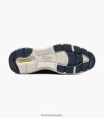 Oxford con puntera perforada Frenzi Florsheim hombres LPVB4P35 calzado nubuck azul marino - Imagen 3
