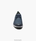 Oxford con puntera perforada Frenzi Florsheim hombres LPVB4P35 calzado nubuck azul marino - Imagen 6