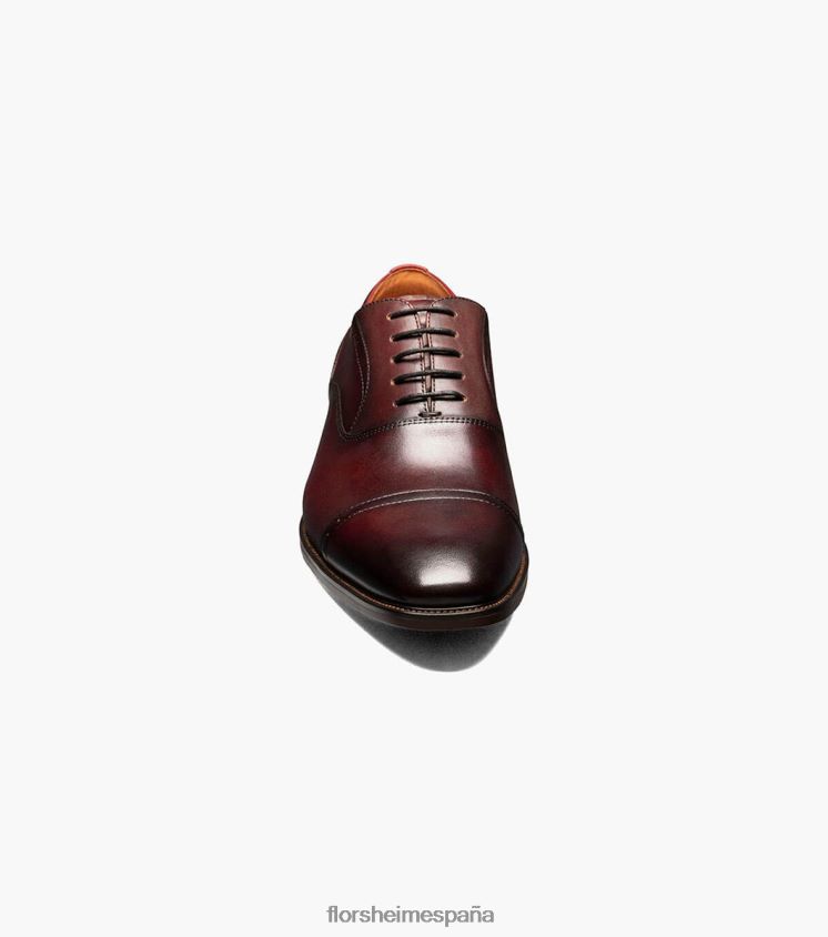 Oxford con puntera Sorrento Florsheim hombres LPVB4P143 calzado borgoña - Imagen 6