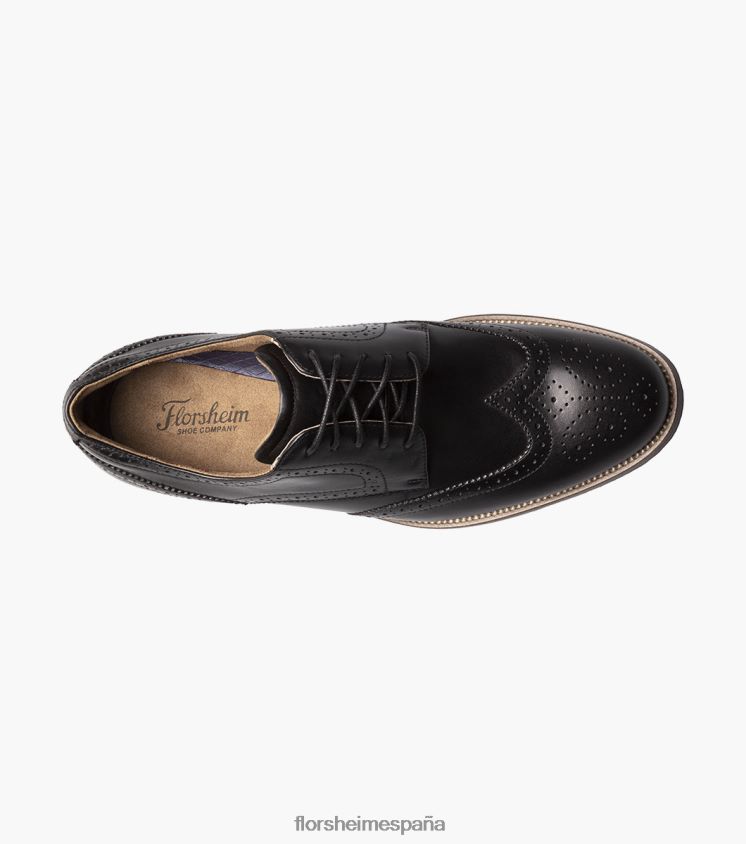 oxford de punta de ala de rucci Florsheim hombres LPVB4P52 calzado negro - Imagen 4