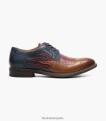 oxford de punta de ala picante de la zona residencial Florsheim hombres LPVB4P110 calzado multi coñac - Imagen 2