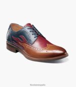 oxford de punta de ala picante de la zona residencial Florsheim hombres LPVB4P110 calzado multi coñac
