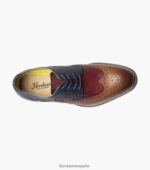 oxford de punta de ala picante de la zona residencial Florsheim hombres LPVB4P110 calzado multi coñac - Imagen 4