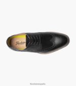 oxford de punta de ala picante de la zona residencial Florsheim hombres LPVB4P111 calzado negro - Imagen 4