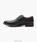 oxford de punta de ala picante de la zona residencial Florsheim hombres LPVB4P111 calzado negro - Imagen 5