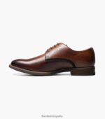 oxford de punta plana de la zona alta Florsheim hombres LPVB4P239 calzado coñac - Imagen 6