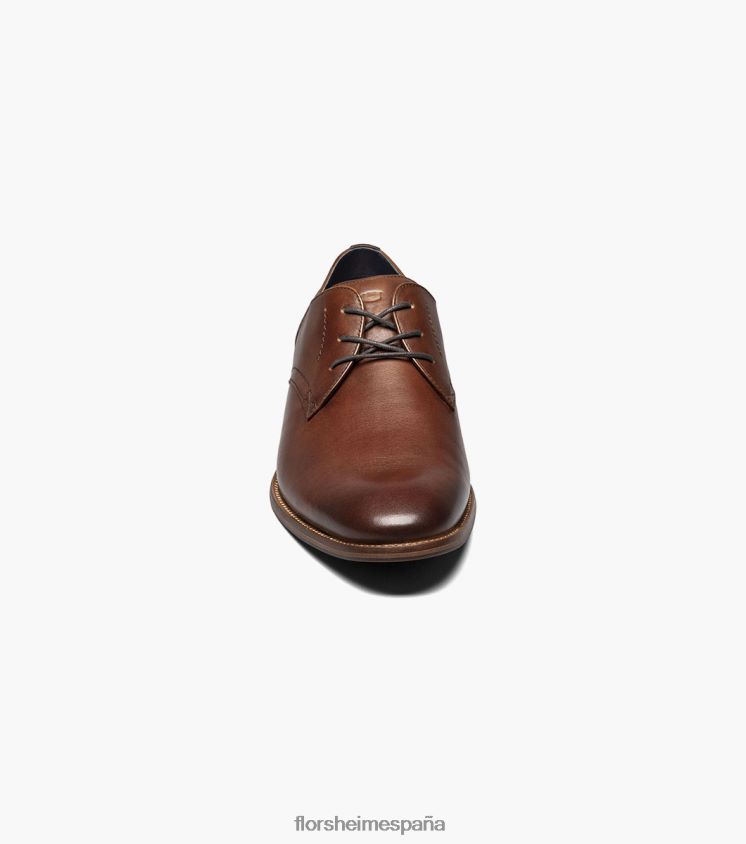 oxford de punta plana flexible Florsheim hombres LPVB4P174 calzado coñac - Imagen 6