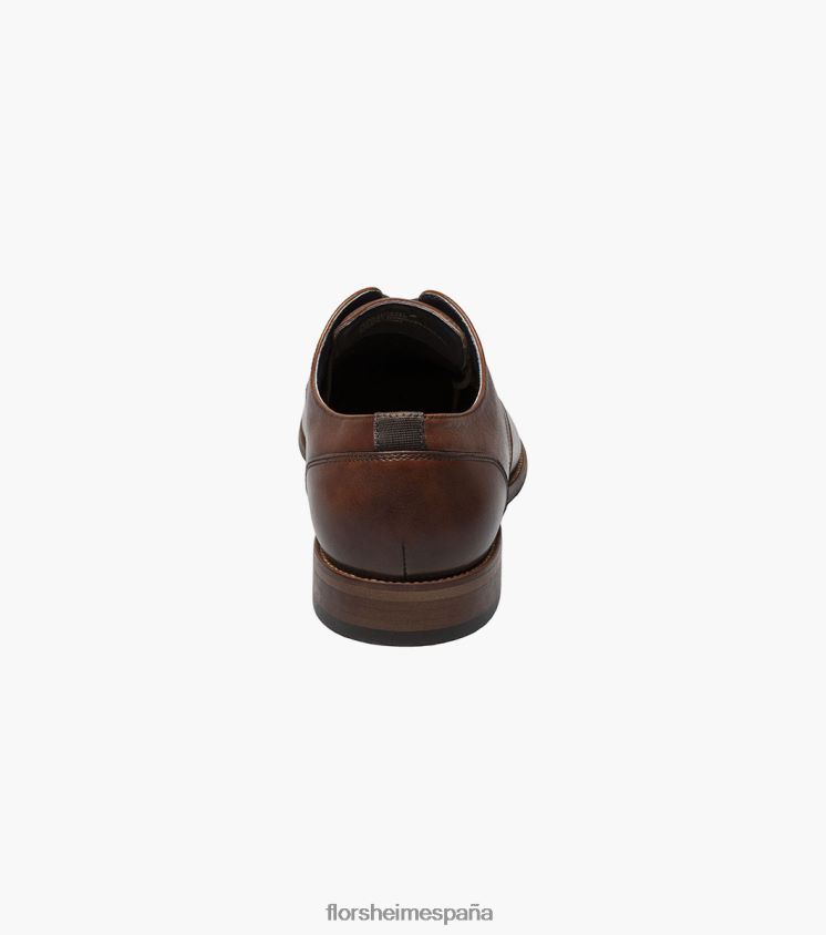 oxford de punta plana flexible Florsheim hombres LPVB4P174 calzado coñac - Imagen 7