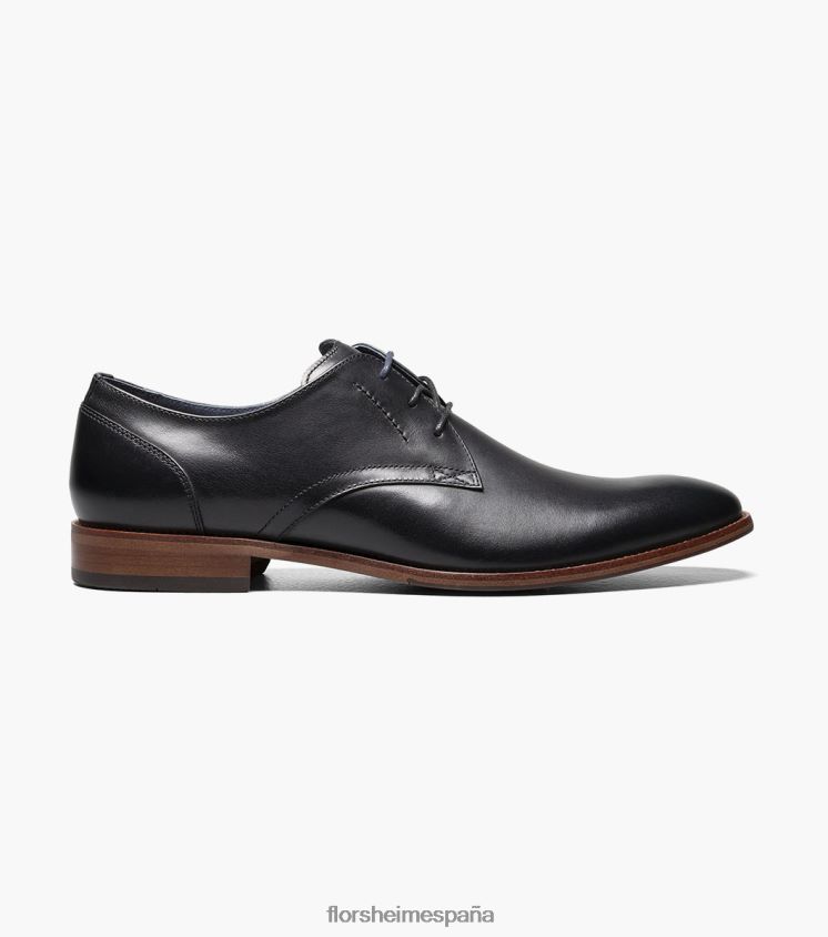 oxford de punta plana flexible Florsheim hombres LPVB4P175 calzado negro - Imagen 2