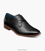 oxford de punta plana flexible Florsheim hombres LPVB4P175 calzado negro