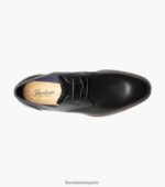 oxford de punta plana flexible Florsheim hombres LPVB4P175 calzado negro - Imagen 4