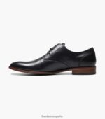 oxford de punta plana flexible Florsheim hombres LPVB4P175 calzado negro - Imagen 5