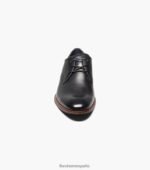 oxford de punta plana flexible Florsheim hombres LPVB4P175 calzado negro - Imagen 6