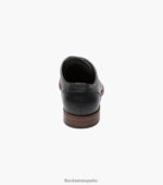 oxford de punta plana flexible Florsheim hombres LPVB4P175 calzado negro - Imagen 7