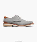 oxford highland de lona con puntera lisa Florsheim hombres LPVB4P319 calzado gris - Imagen 2