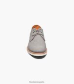 oxford highland de lona con puntera lisa Florsheim hombres LPVB4P319 calzado gris - Imagen 6