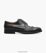 oxford perforado con punta de ala russell Florsheim hombres LPVB4P215 calzado negro - Imagen 2