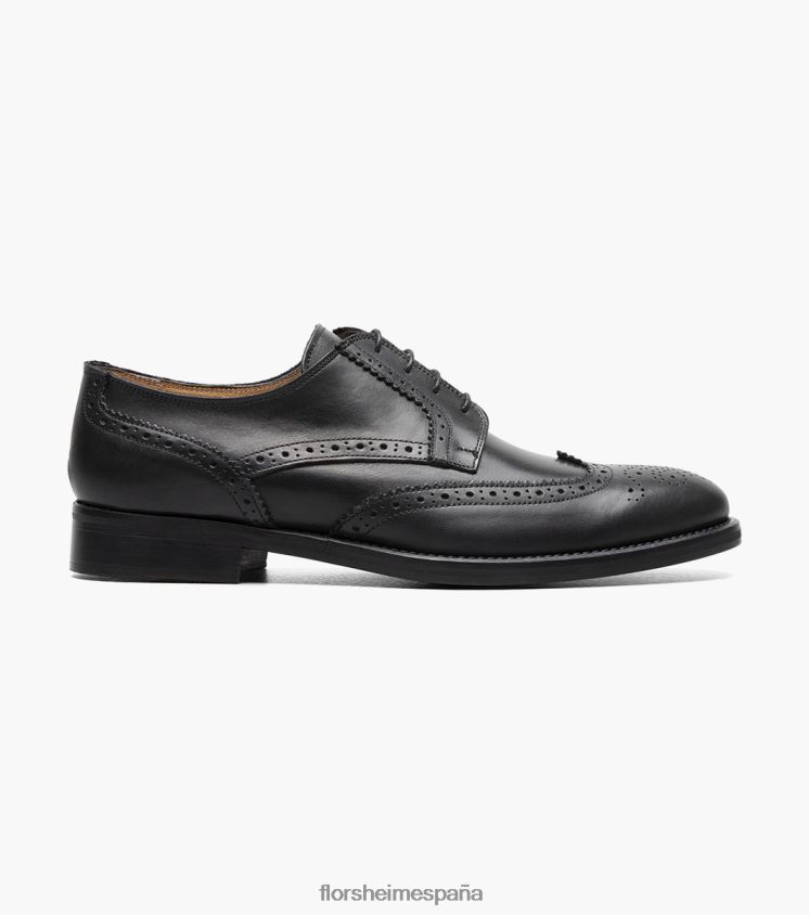 oxford perforado con punta de ala russell Florsheim hombres LPVB4P215 calzado negro - Imagen 2