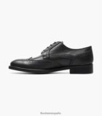 oxford perforado con punta de ala russell Florsheim hombres LPVB4P215 calzado negro - Imagen 5