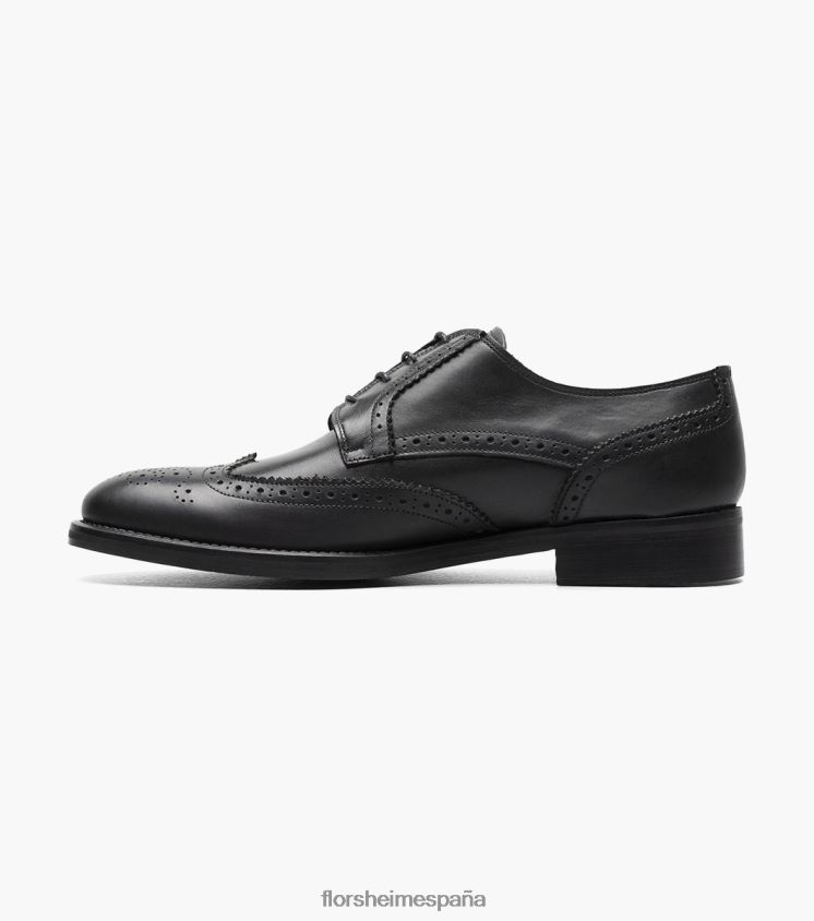oxford perforado con punta de ala russell Florsheim hombres LPVB4P215 calzado negro - Imagen 5