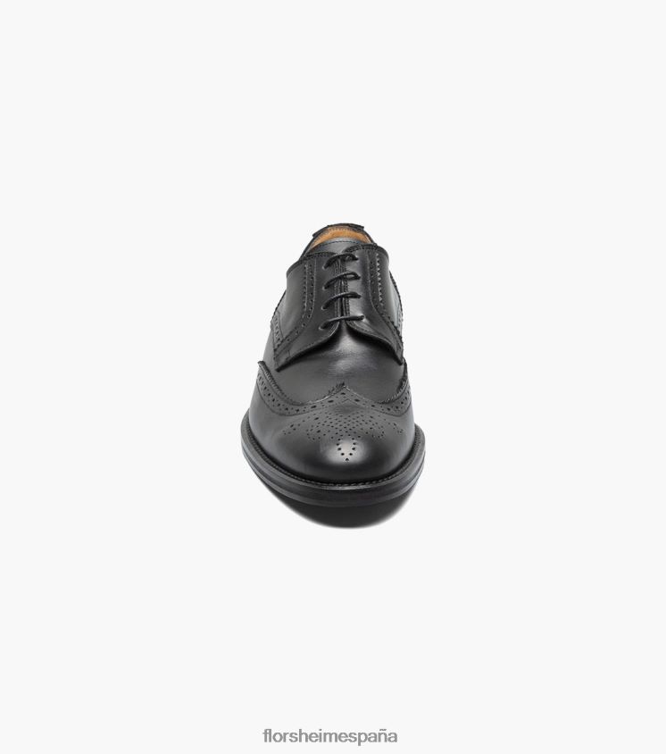 oxford perforado con punta de ala russell Florsheim hombres LPVB4P215 calzado negro - Imagen 6