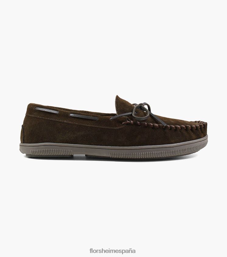 pantuflas cómodas con puntera mocasín Florsheim hombres LPVB4P383 calzado chocolate - Imagen 2