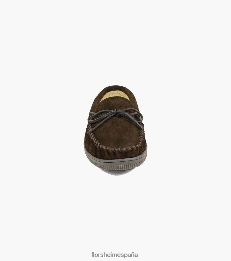 pantuflas cómodas con puntera mocasín Florsheim hombres LPVB4P383 calzado chocolate - Imagen 6
