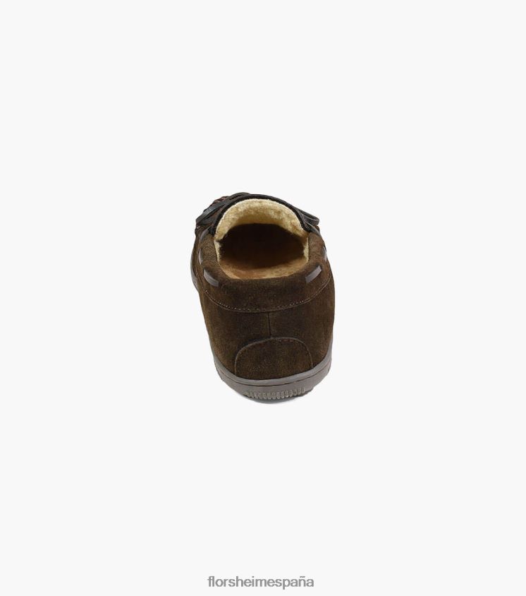pantuflas cómodas con puntera mocasín Florsheim hombres LPVB4P383 calzado chocolate - Imagen 7