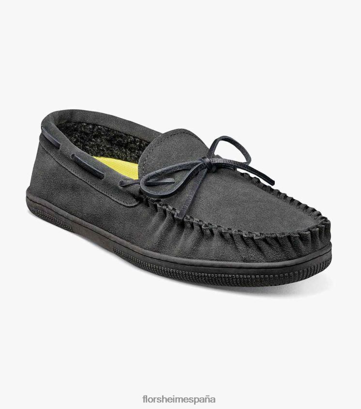 pantuflas cómodas con puntera mocasín Florsheim hombres LPVB4P385 calzado ante gris - Imagen 1
