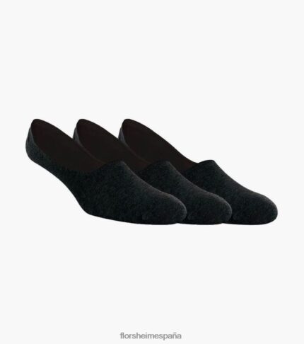 Paquete de 3 calcetines invisibles grandes y altos ocultos Florsheim unisexo LPVB4P608 accesorios negro