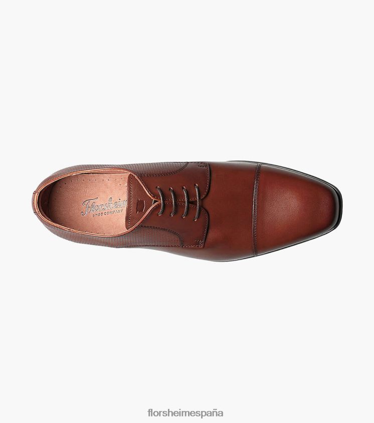 postino 1 puntera oxford Florsheim hombres LPVB4P119 calzado coñac - Imagen 4