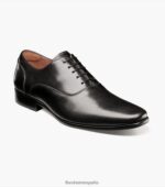postino 2 puntera lisa balmoral oxford Florsheim hombres LPVB4P126 calzado negro liso