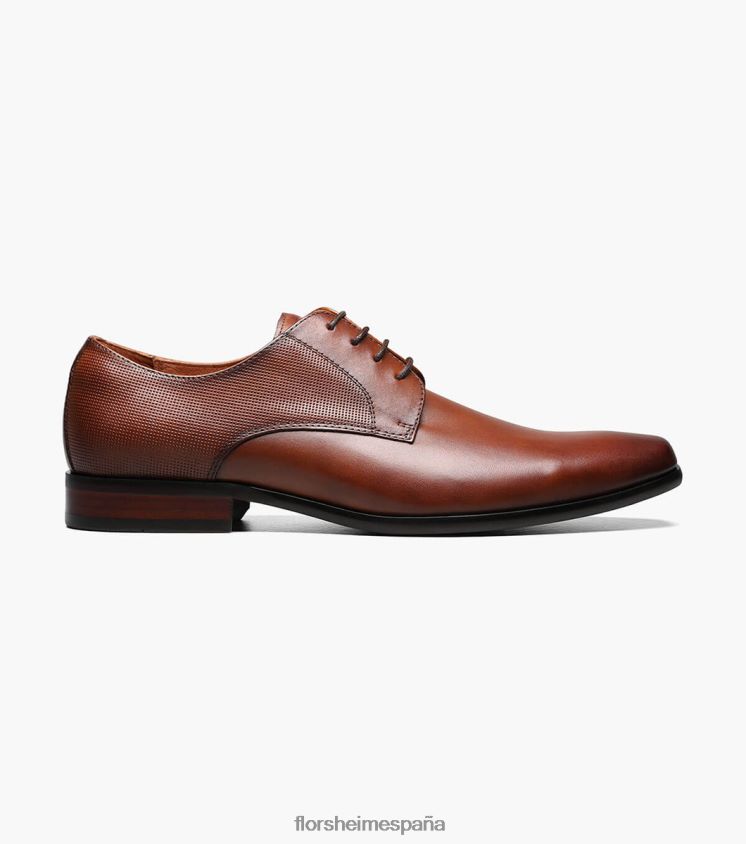 postino 2 puntera lisa oxford Florsheim hombres LPVB4P127 calzado coñac - Imagen 2