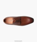 postino 2 puntera lisa oxford Florsheim hombres LPVB4P127 calzado coñac - Imagen 4