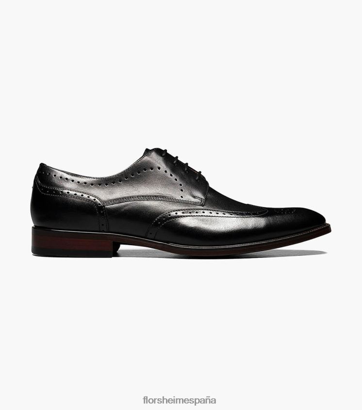 punta de ala sorrento oxford Florsheim hombres LPVB4P147 calzado negro - Imagen 2