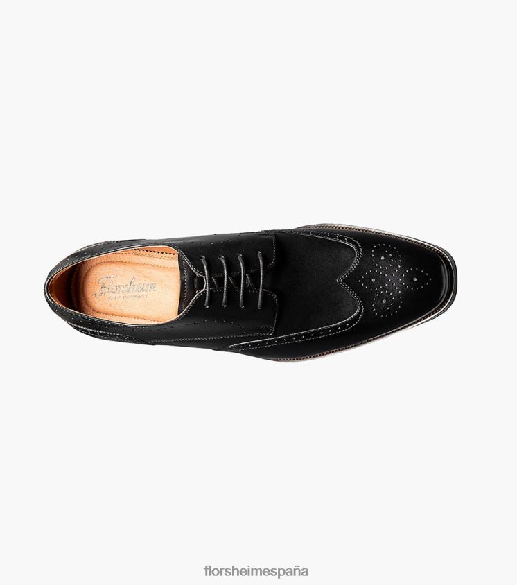 punta de ala sorrento oxford Florsheim hombres LPVB4P147 calzado negro - Imagen 4