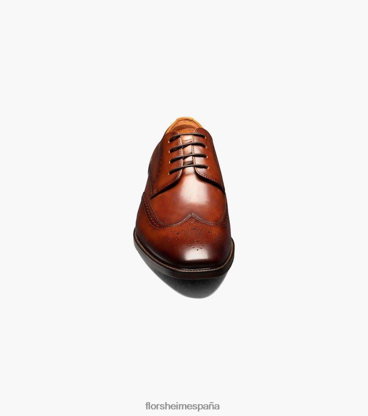 punta de ala sorrento oxford Florsheim hombres LPVB4P148 calzado coñac - Imagen 6