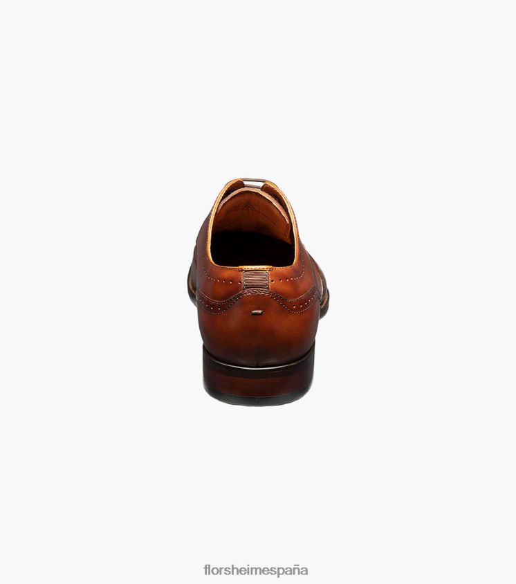 punta de ala sorrento oxford Florsheim hombres LPVB4P148 calzado coñac - Imagen 7
