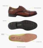 puntera central oxford Florsheim hombres LPVB4P286 calzado coñac - Imagen 2