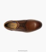 rucci puntera lisa oxford Florsheim hombres LPVB4P56 calzado coñac - Imagen 4