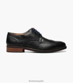 salerno wingtip oxford Florsheim hombres LPVB4P251 calzado negro - Imagen 2