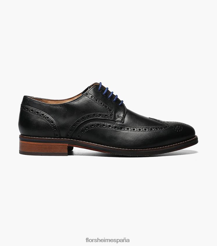 salerno wingtip oxford Florsheim hombres LPVB4P251 calzado negro - Imagen 2