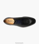 salerno wingtip oxford Florsheim hombres LPVB4P251 calzado negro - Imagen 4