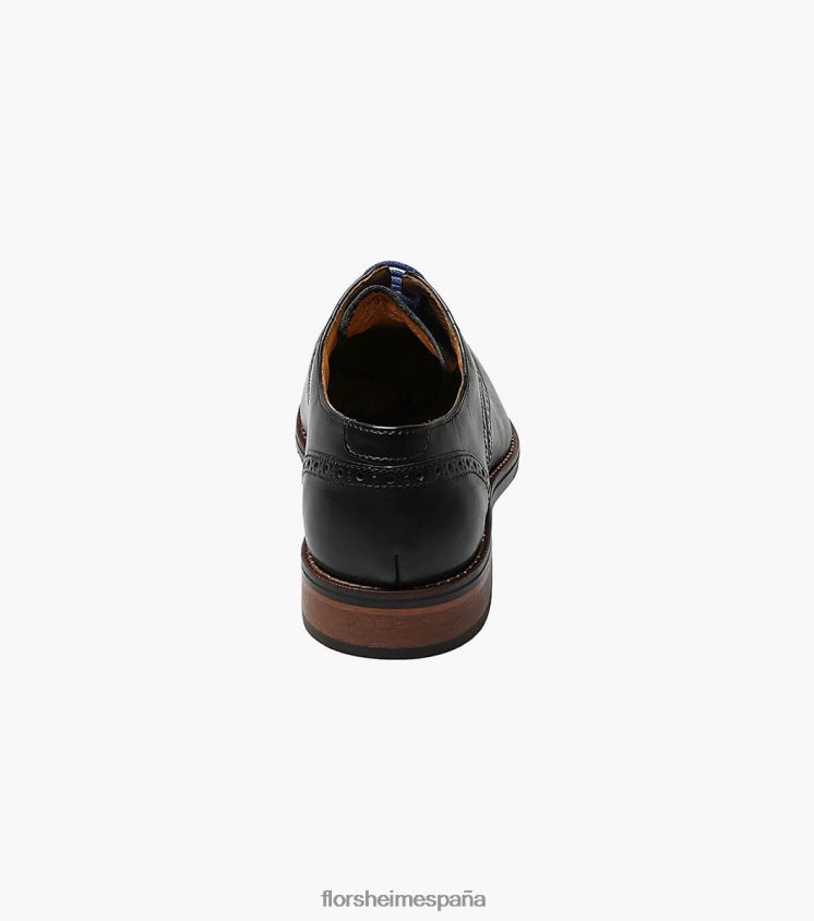 salerno wingtip oxford Florsheim hombres LPVB4P251 calzado negro - Imagen 7