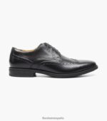 santucci punta de ala oxford Florsheim hombres LPVB4P160 calzado negro - Imagen 2