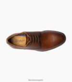 santucci puntera lisa oxford Florsheim hombres LPVB4P162 calzado coñac - Imagen 4