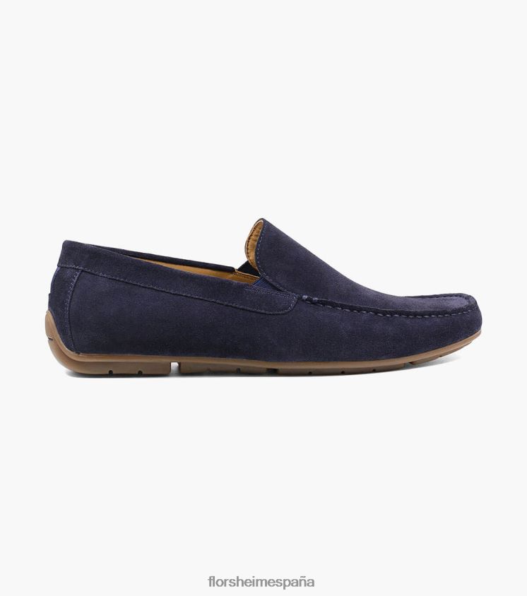 Slip veneciano con punta de mocasín dubino Florsheim hombres LPVB4P282 calzado ante azul marino - Imagen 2