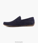 Slip veneciano con punta de mocasín dubino Florsheim hombres LPVB4P282 calzado ante azul marino - Imagen 5